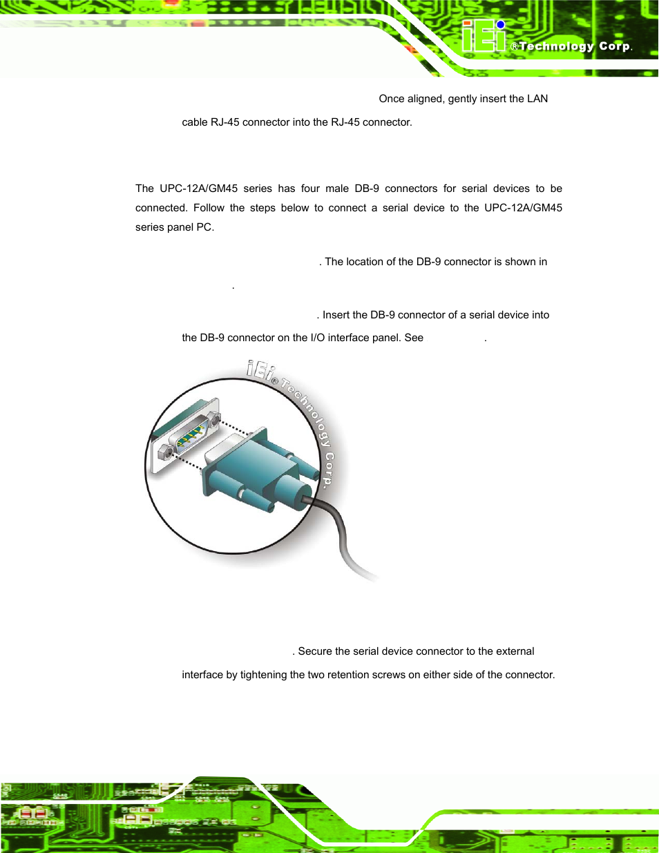3 serial device connection | IEI Integration UPC-12AH_GM45 v2.00 User Manual | Page 65 / 144