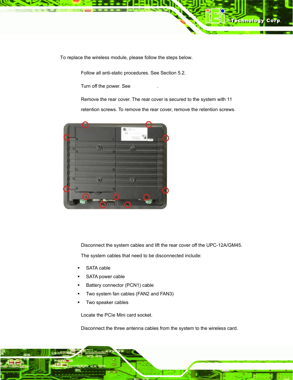 3 wireless module replacement | IEI Integration UPC-12AH_GM45 v2.00 User Manual | Page 71 / 144