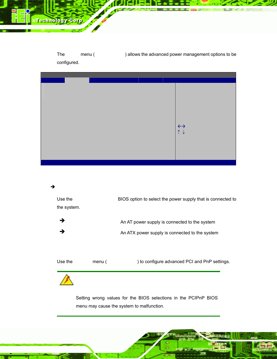 7 power configuration, 4 pci/pnp | IEI Integration UPC-12AH_GM45 v2.00 User Manual | Page 98 / 144
