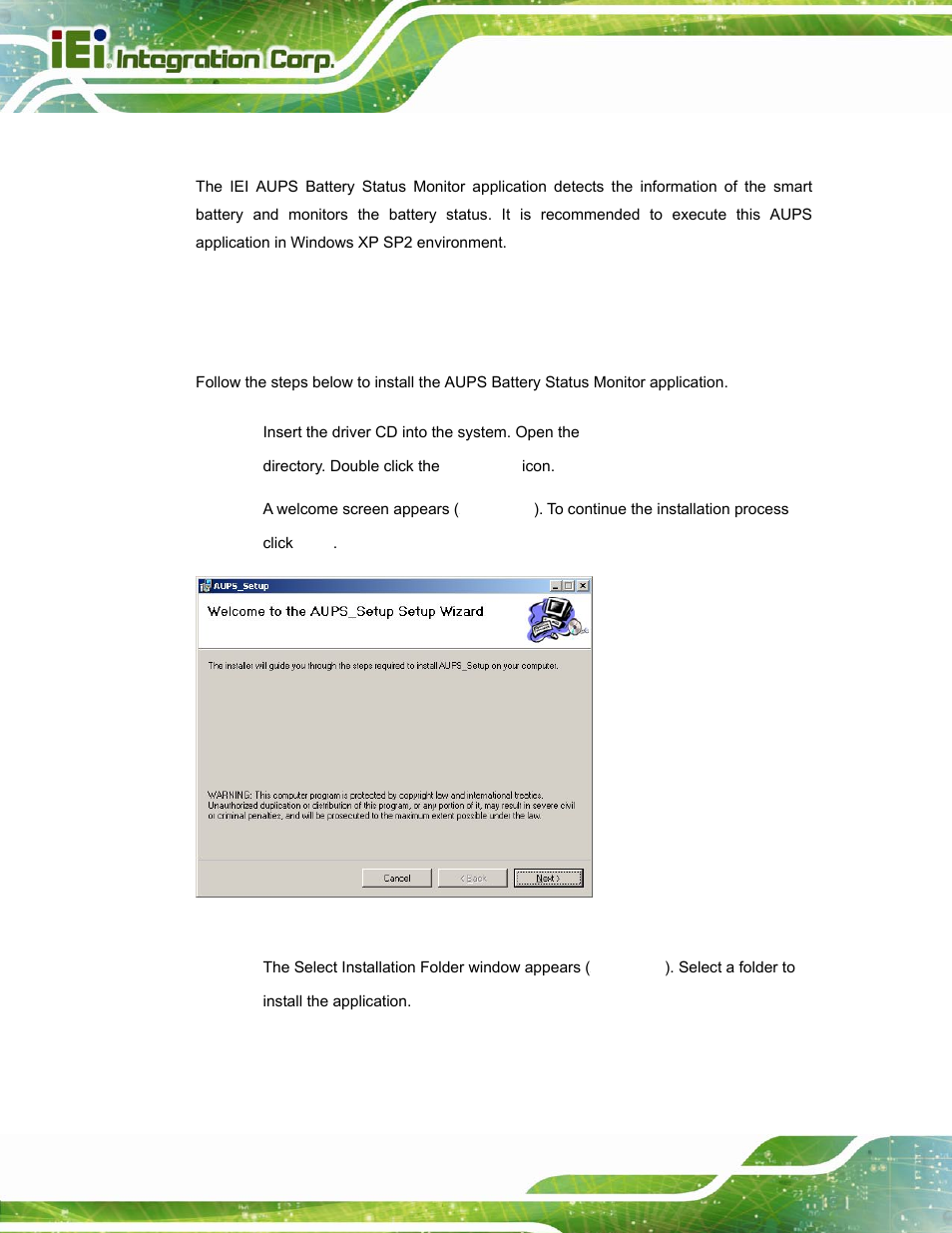 1 introduction, 2 monitoring dc power and smart battery, 1 application installation | IEI Integration UPC-12A_GM45 v2.10 User Manual | Page 112 / 145