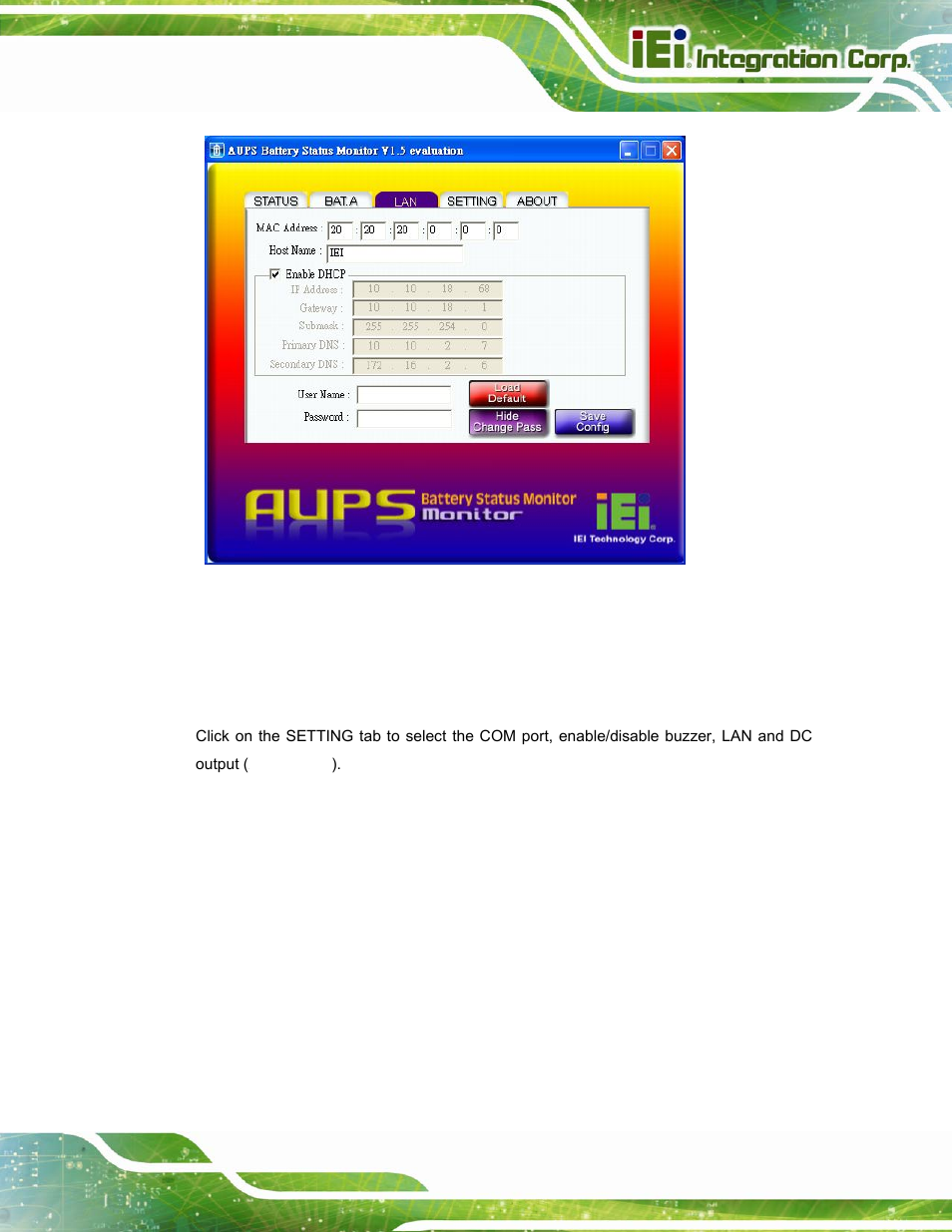 5 setting | IEI Integration UPC-12A_GM45 v2.10 User Manual | Page 119 / 145