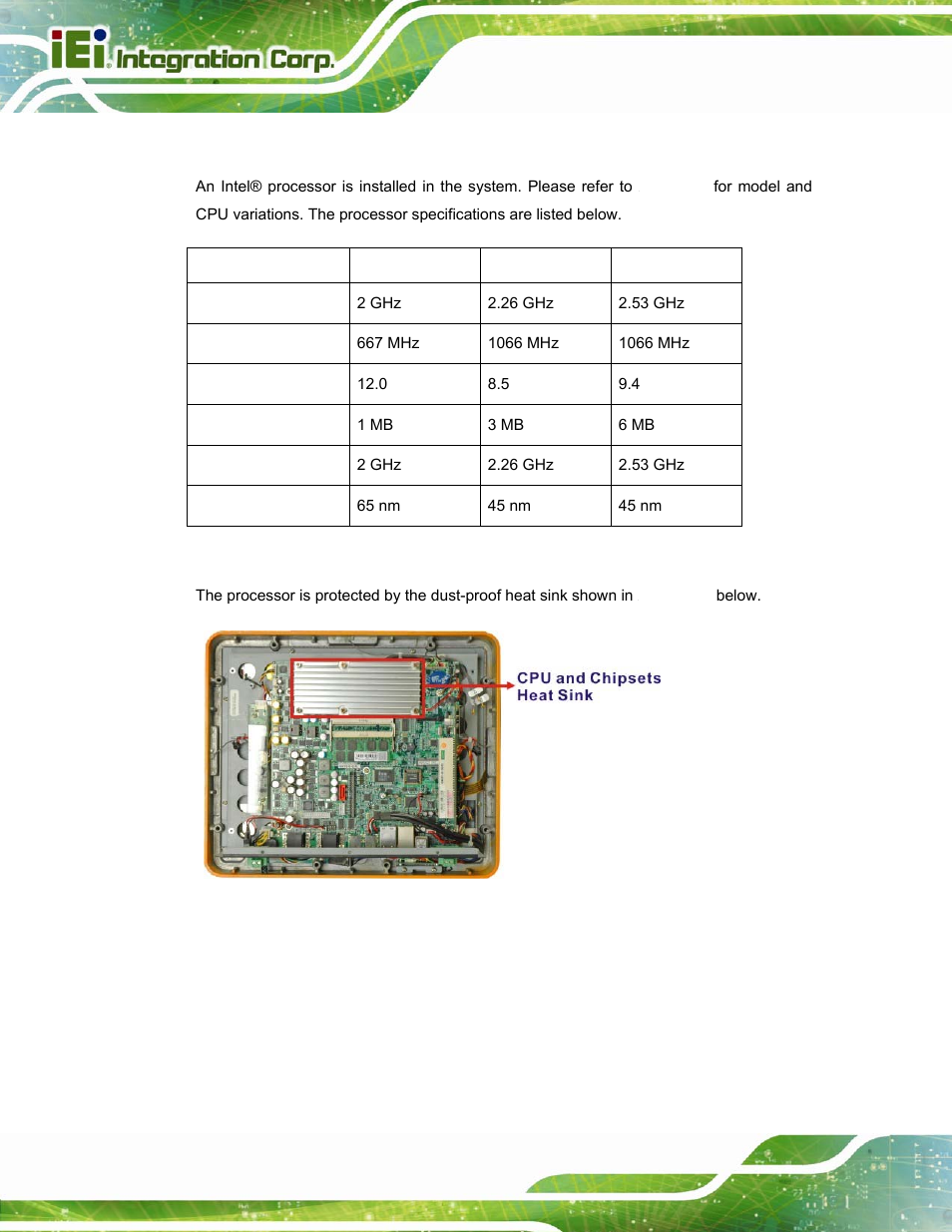 2 intel® processor support, 2 intel, Processor support | IEI Integration UPC-12A_GM45 v2.10 User Manual | Page 26 / 145