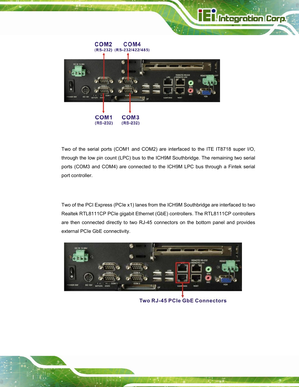 2 lan connectivity | IEI Integration UPC-12A_GM45 v2.10 User Manual | Page 29 / 145