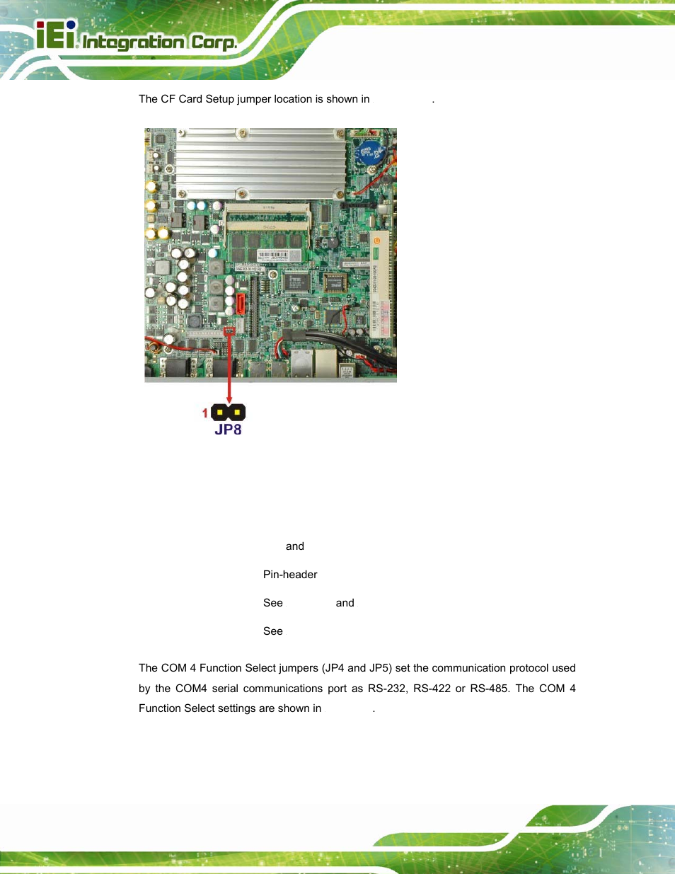 5 com4 function select jumper | IEI Integration UPC-12A_GM45 v2.10 User Manual | Page 54 / 145