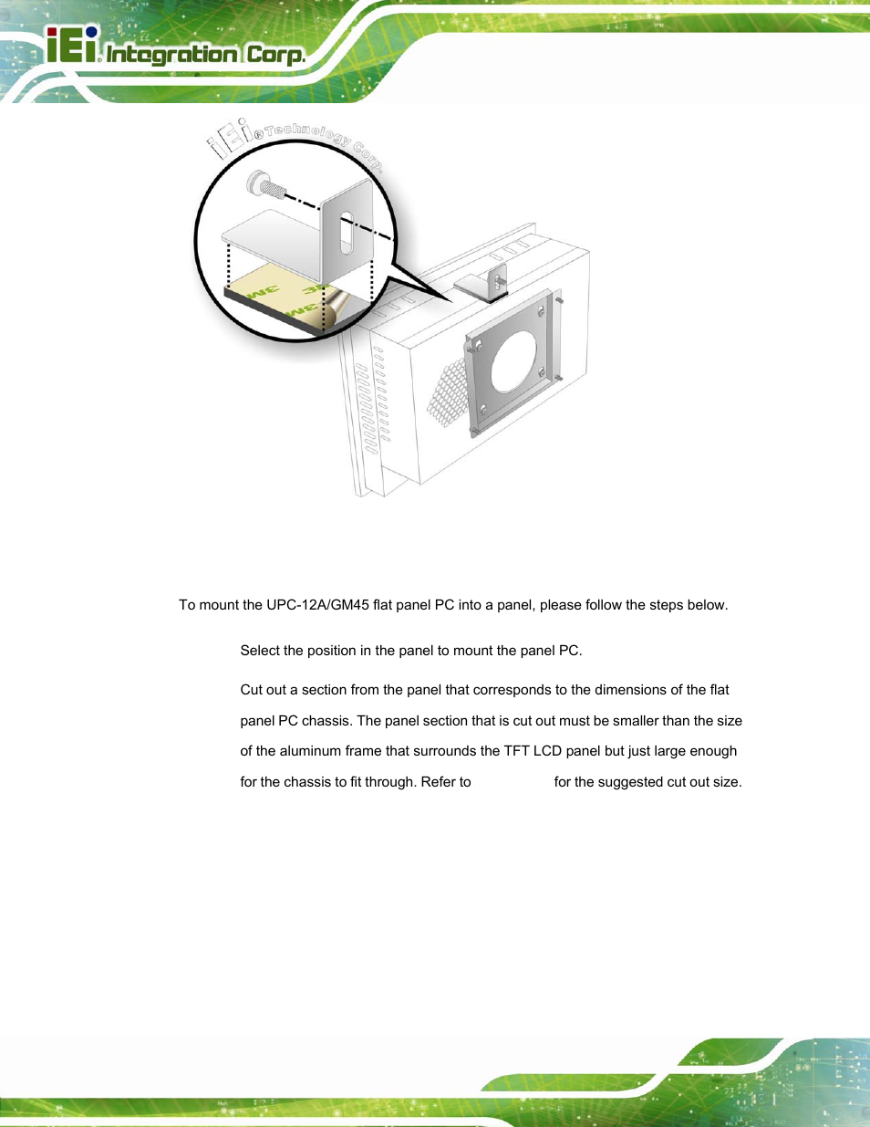 2 panel mounting | IEI Integration UPC-12A_GM45 v2.10 User Manual | Page 60 / 145