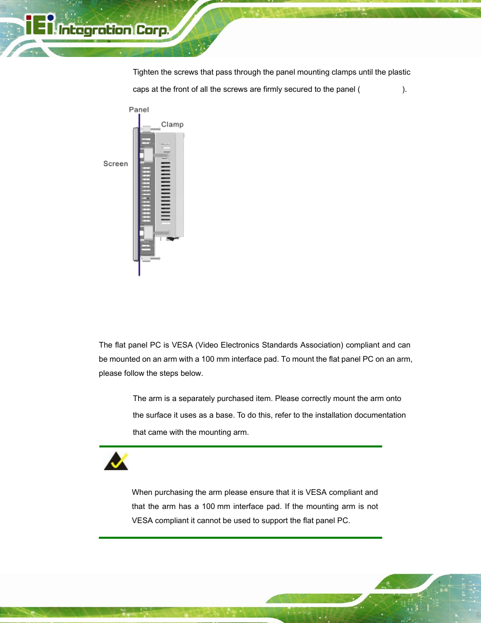 3 arm mounting | IEI Integration UPC-12A_GM45 v2.10 User Manual | Page 62 / 145