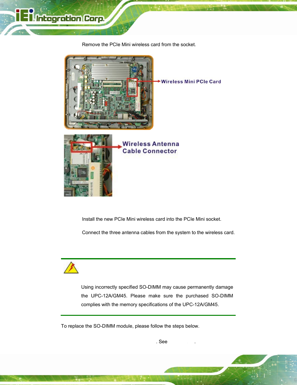 4 so-dimm module replacement | IEI Integration UPC-12A_GM45 v2.10 User Manual | Page 72 / 145