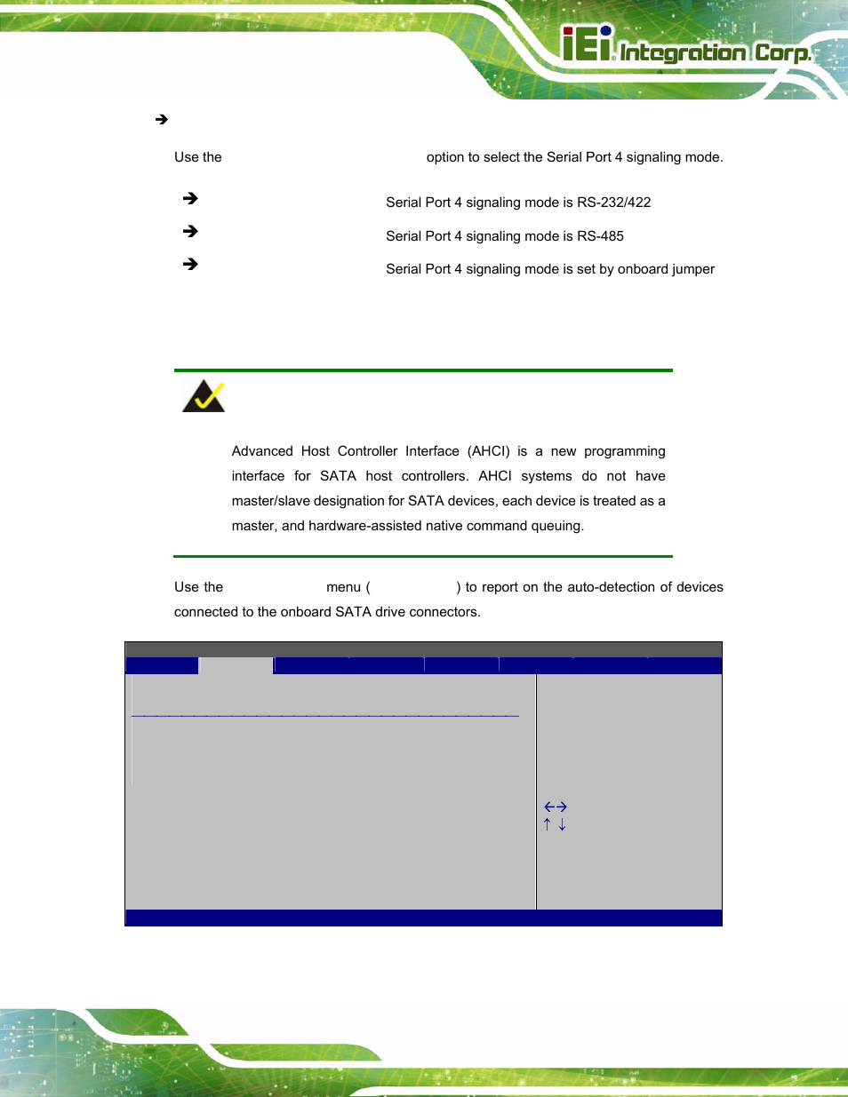 4 ahci configuration | IEI Integration UPC-12A_GM45 v2.10 User Manual | Page 91 / 145