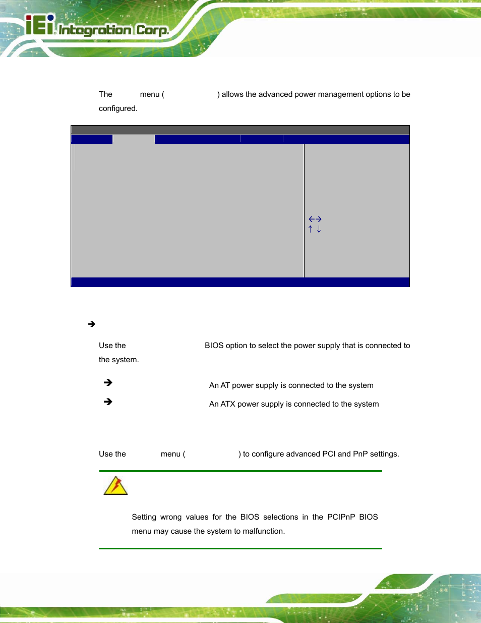 7 power configuration, 4 pci/pnp | IEI Integration UPC-12A_GM45 v2.10 User Manual | Page 98 / 145