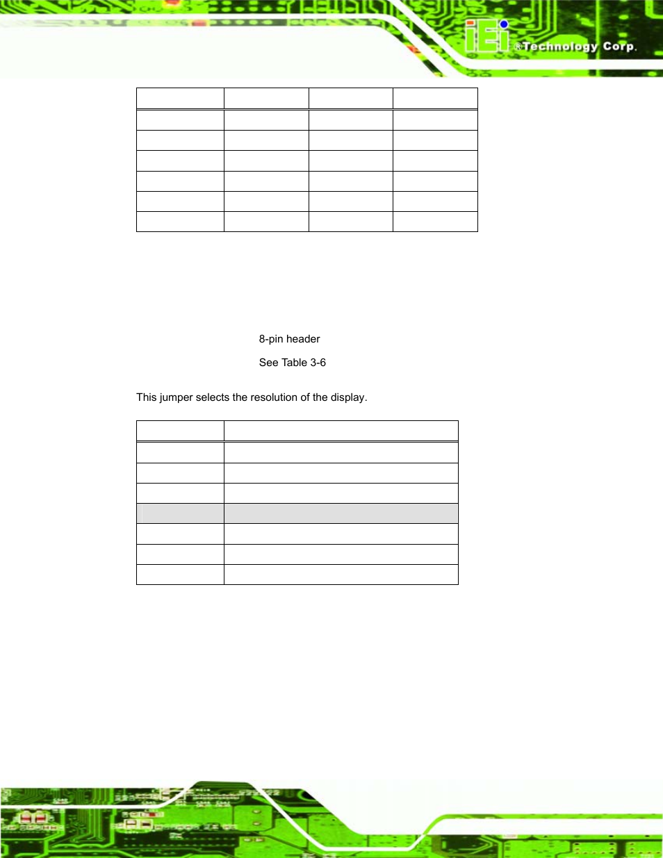 4 panel resolution, Table 3-5: com2 serial port pinouts, Table 3-6: panel resolution | Sailorpc-12a panel pc page 19 | IEI Integration S12A v1.12 User Manual | Page 29 / 110