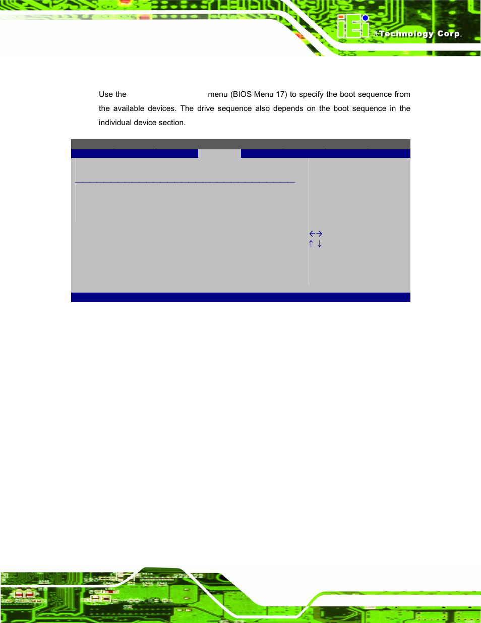 2 boot device priority, Bios menu 17: boot device priority settings | IEI Integration S12A v3.00 User Manual | Page 79 / 118