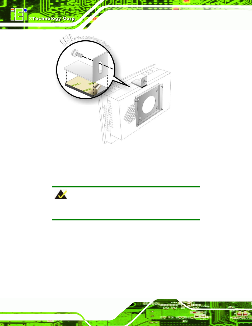 2 panel/ mounting, Figure 4-17: secure the chassis | IEI Integration PPC-5xxx-9455 v1.00 User Manual | Page 76 / 198