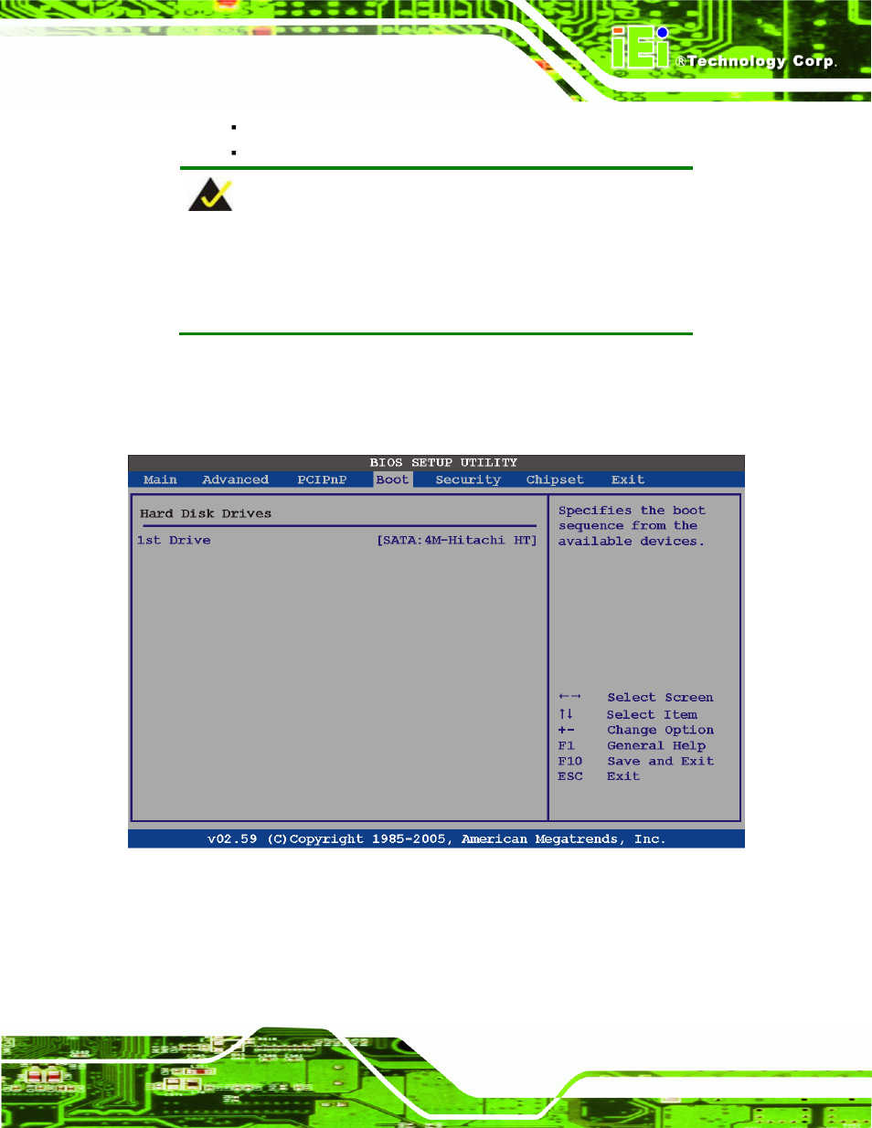 Bios menu 19: hard disk drives | IEI Integration PPC-5xxx-9455 v1.10 User Manual | Page 131 / 198