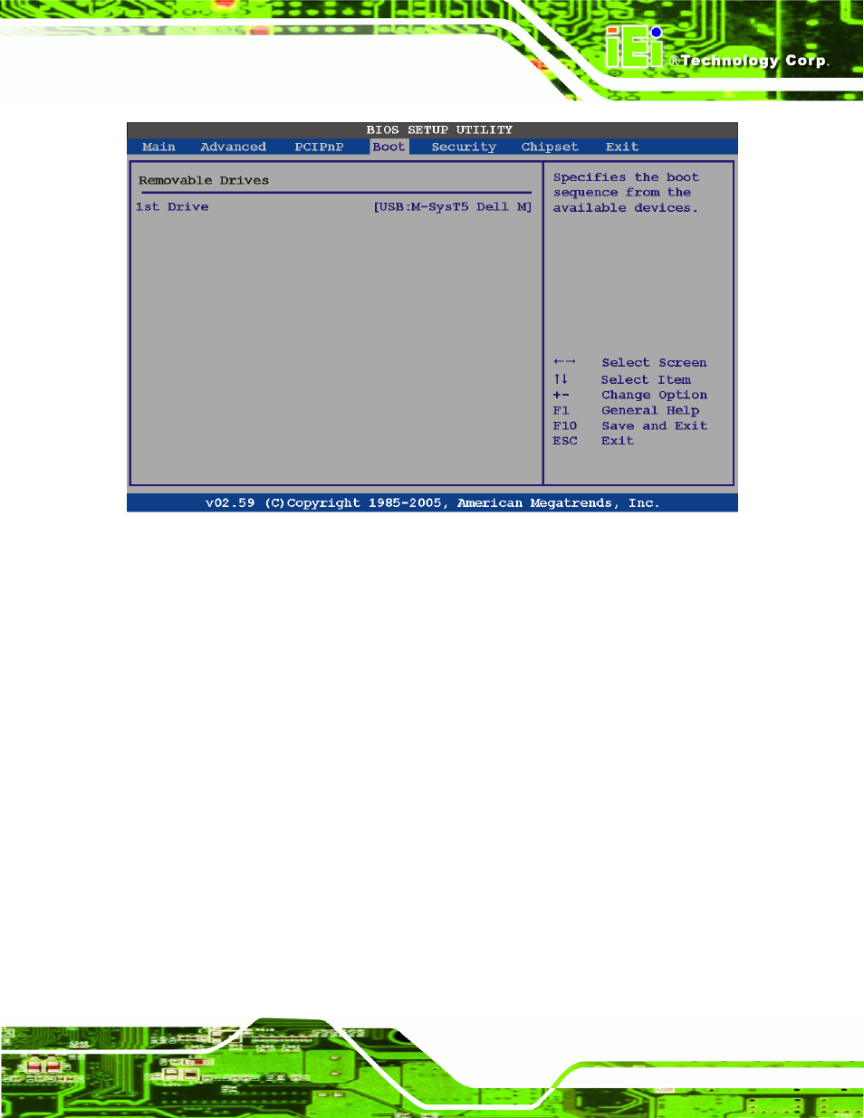 Bios menu 20: cd/dvd drives | IEI Integration PPC-5xxx-9455 v1.10 User Manual | Page 133 / 198