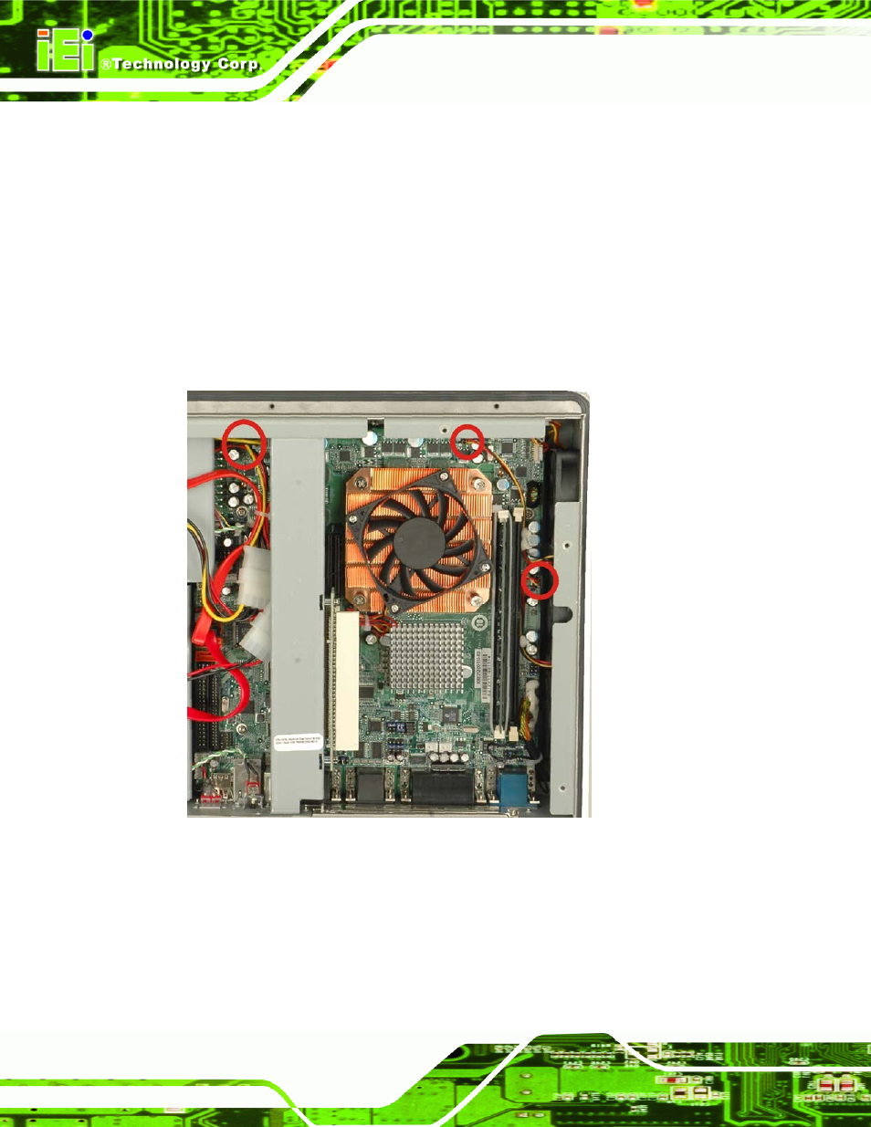 7 system cooling fan replacement, 1 remove the old system cooling fans, Ystem | Ooling, Eplacement | IEI Integration PPC-5xxx-9455 v1.10 User Manual | Page 170 / 198
