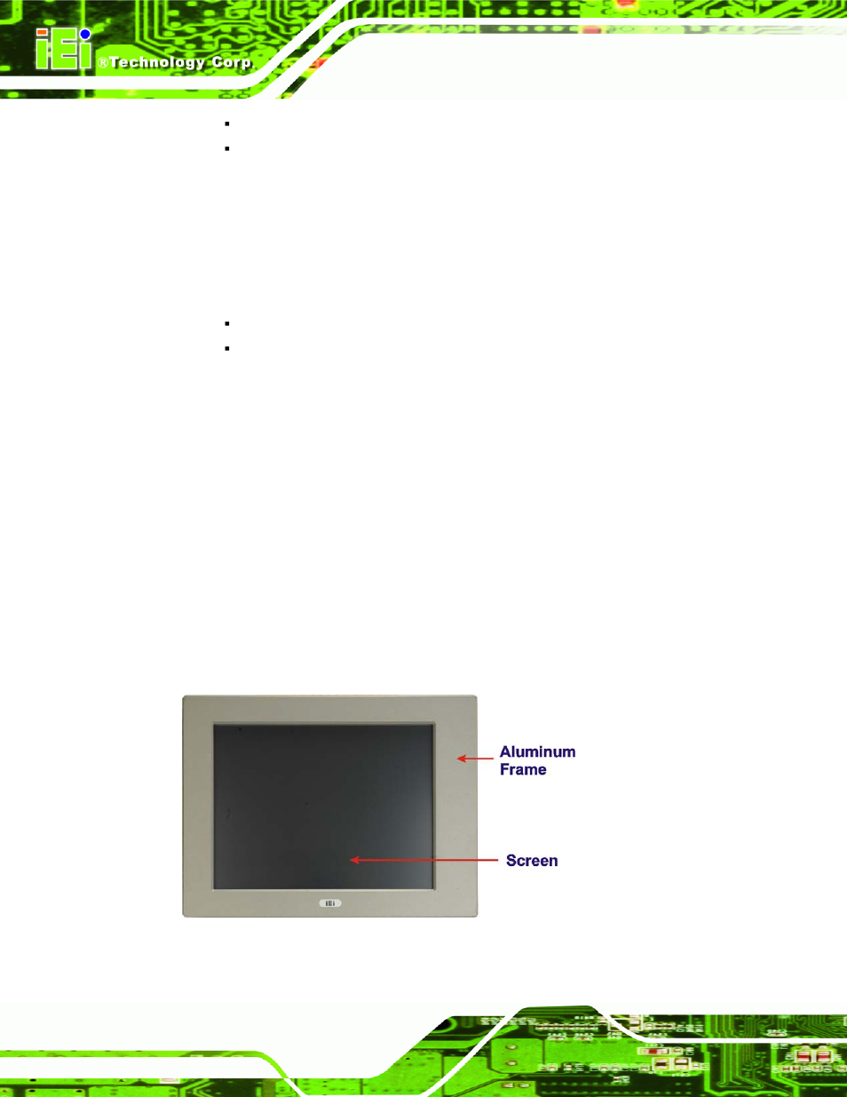 2 external overview, 1 front panel, Xternal | Verview, Figure 1-2: front view | IEI Integration PPC-5xxx-9455 v1.10 User Manual | Page 22 / 198