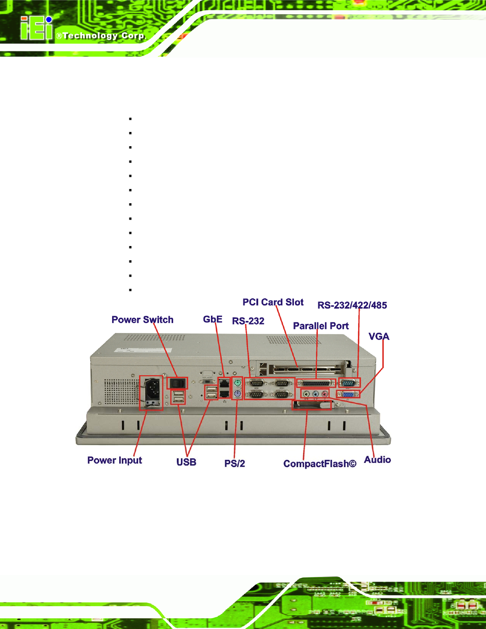 4 bottom panel, Figure 1-5: bottom view | IEI Integration PPC-5xxx-9455 v1.10 User Manual | Page 24 / 198