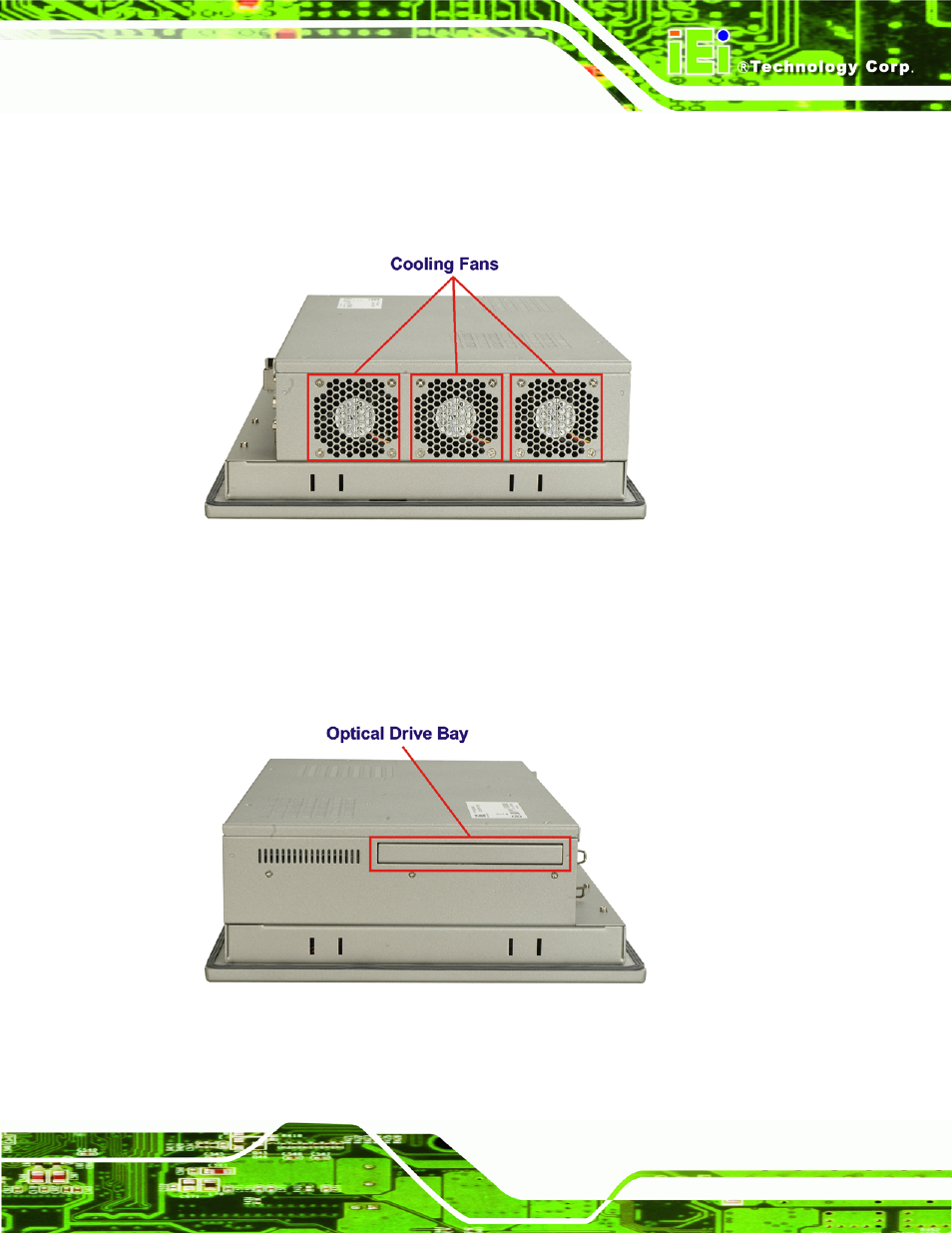 5 left panel, 6 right panel, Figure 1-6: left view | Figure 1-7: right view | IEI Integration PPC-5xxx-9455 v1.10 User Manual | Page 25 / 198