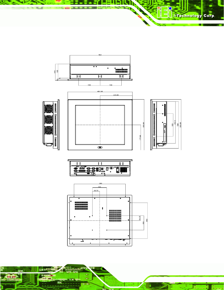 2 ppc-5170a-9455 dimensions | IEI Integration PPC-5xxx-9455 v1.10 User Manual | Page 39 / 198