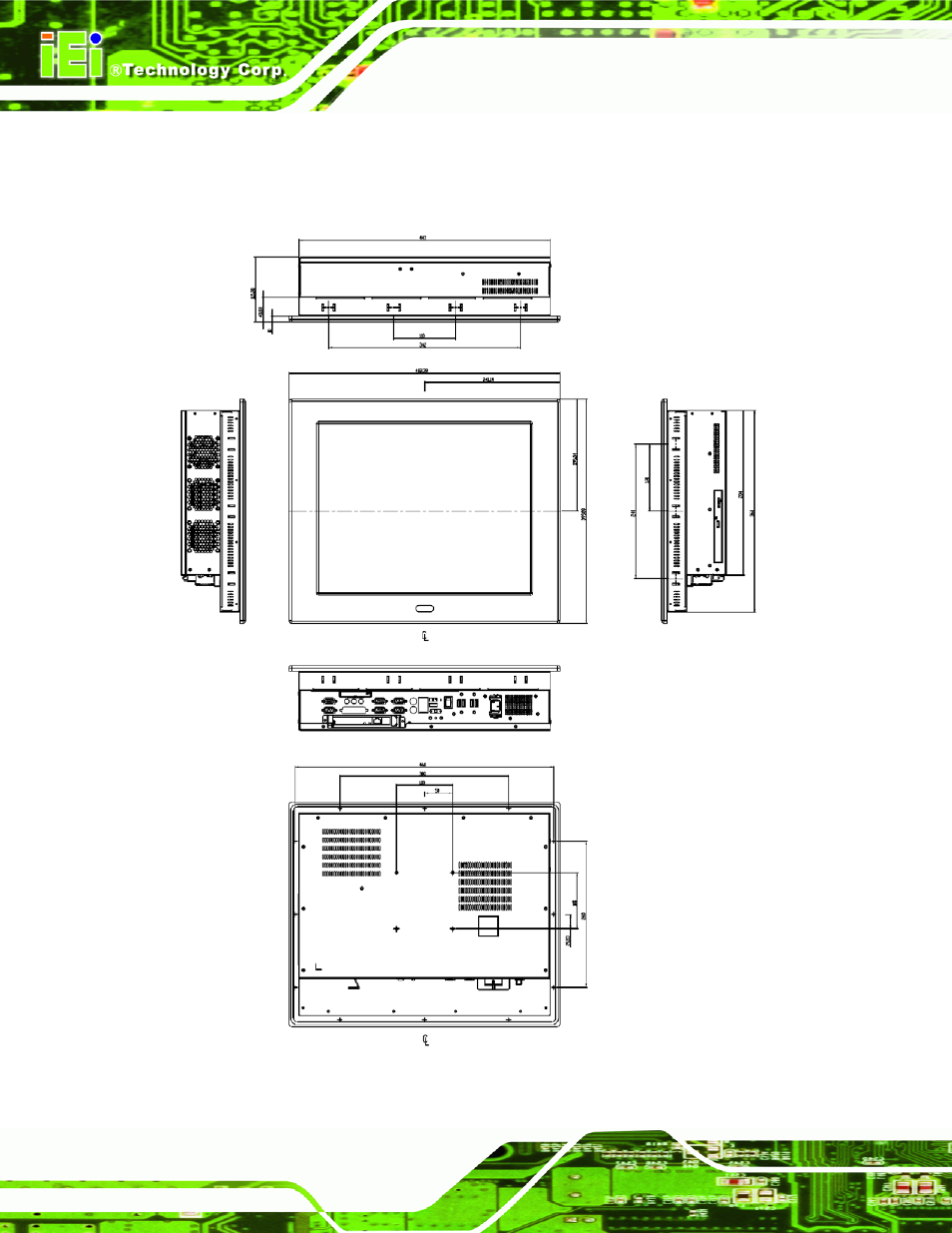 3 ppc-5190a-9455 dimensions | IEI Integration PPC-5xxx-9455 v1.10 User Manual | Page 40 / 198