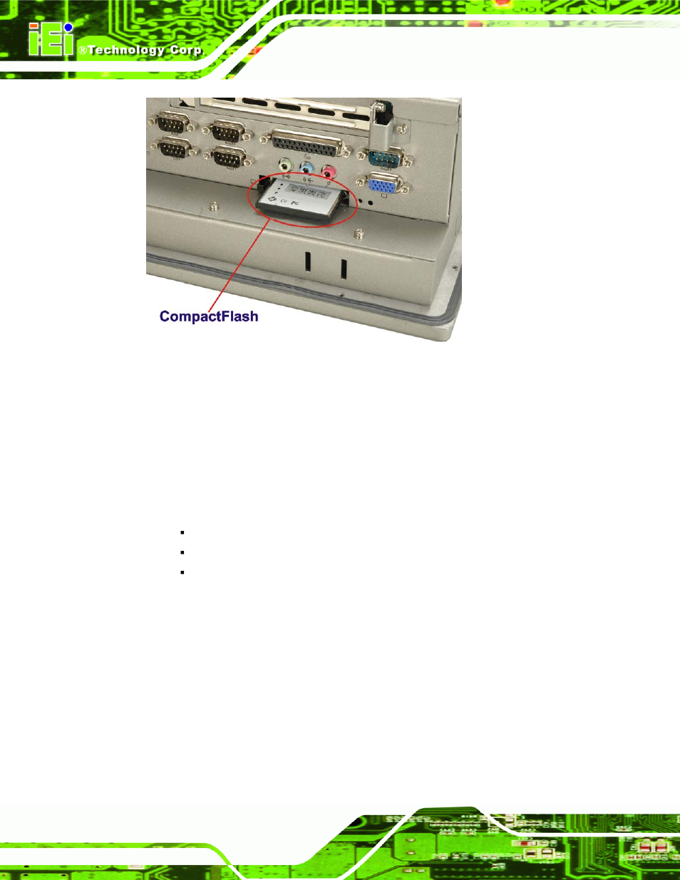 2 sata hard drive, Figure 2-6: compactflash® slot | IEI Integration PPC-5xxx-9455 v1.10 User Manual | Page 46 / 198