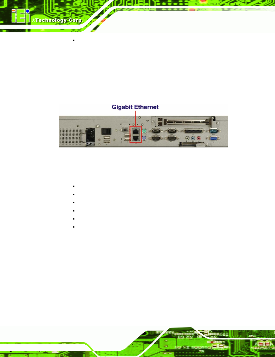 11 gigabit ethernet, 12 front panel, 1 flat screen | Igabit, Thernet, Ront, Anel, Figure 2-12: ethernet | IEI Integration PPC-5xxx-9455 v1.10 User Manual | Page 50 / 198