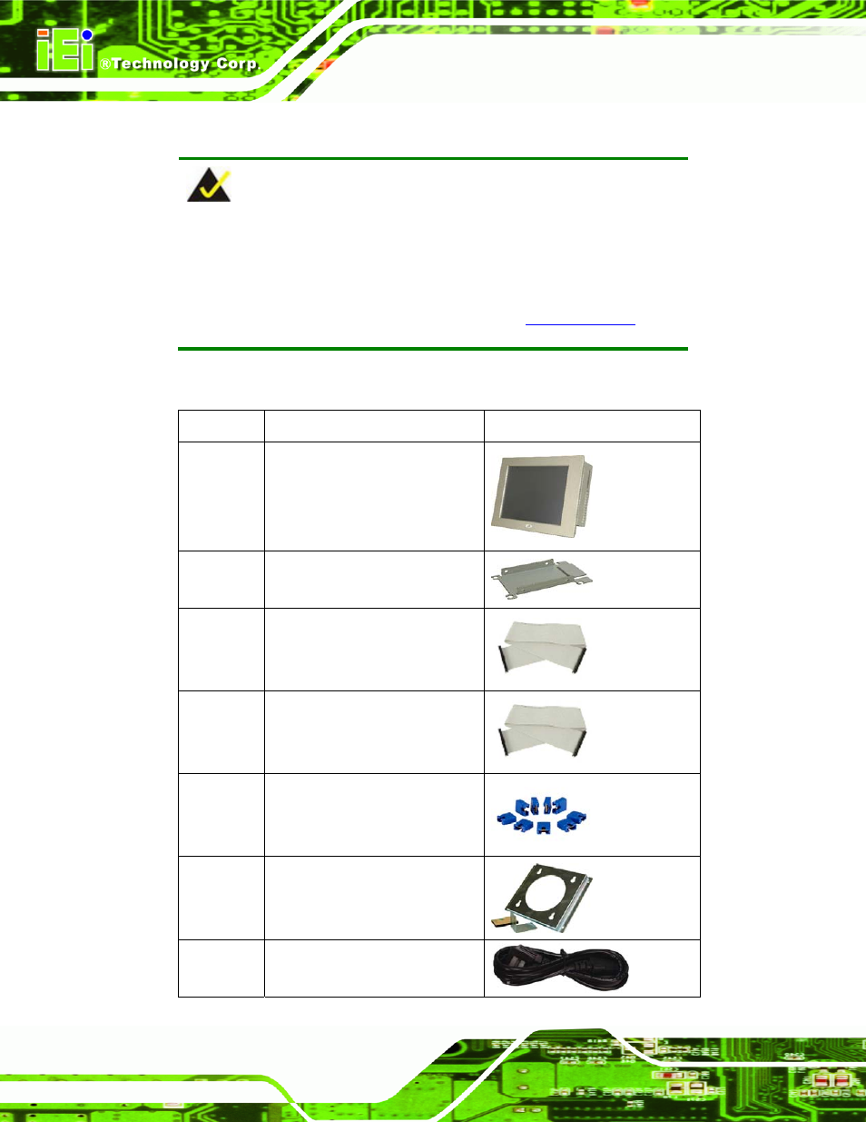 3 package contents, Ackage, Ontents | IEI Integration PPC-5xxx-9455 v1.10 User Manual | Page 54 / 198