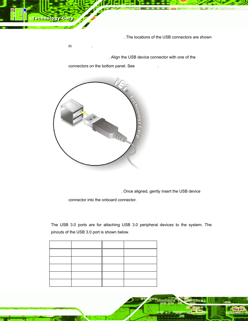 7 usb 3.0 connectors, Figure 3-39: usb device connection | IEI Integration PPC-51xxA-H61 User Manual | Page 73 / 193