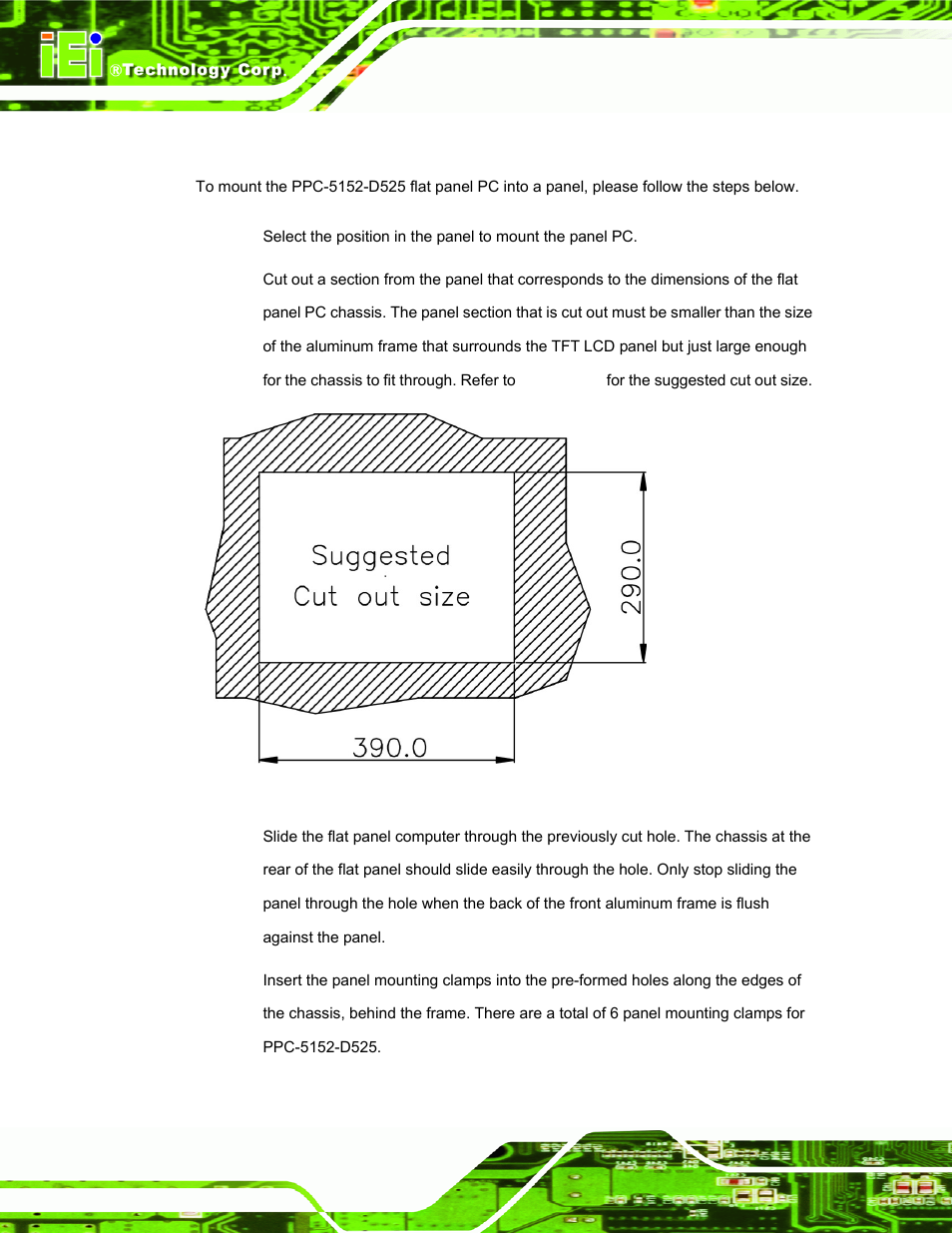2 panel mounting | IEI Integration PPC-5152-D525 v1.02 User Manual | Page 48 / 183
