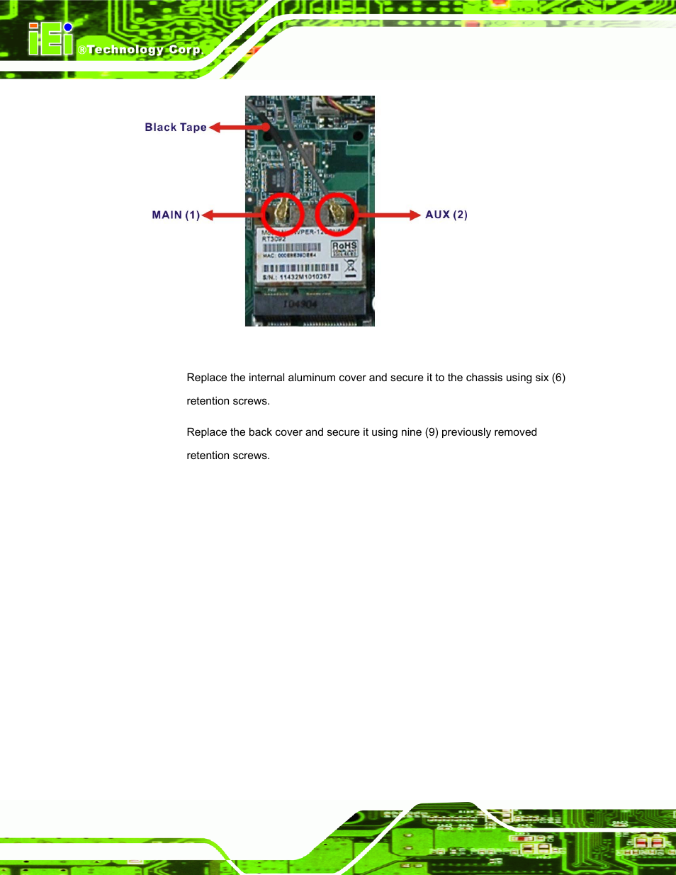 Figure4-6: attaching the antennas | IEI Integration PPC-5152-D525 v1.02 User Manual | Page 78 / 183
