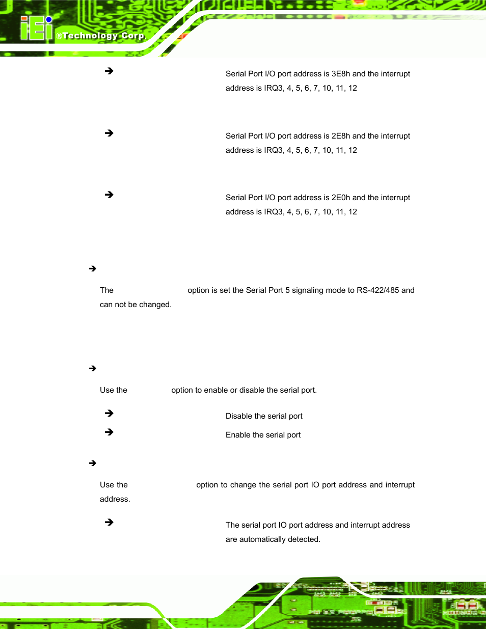 6 serial port 6 configuration | IEI Integration PPC-5152-D525 v1.02 User Manual | Page 94 / 183