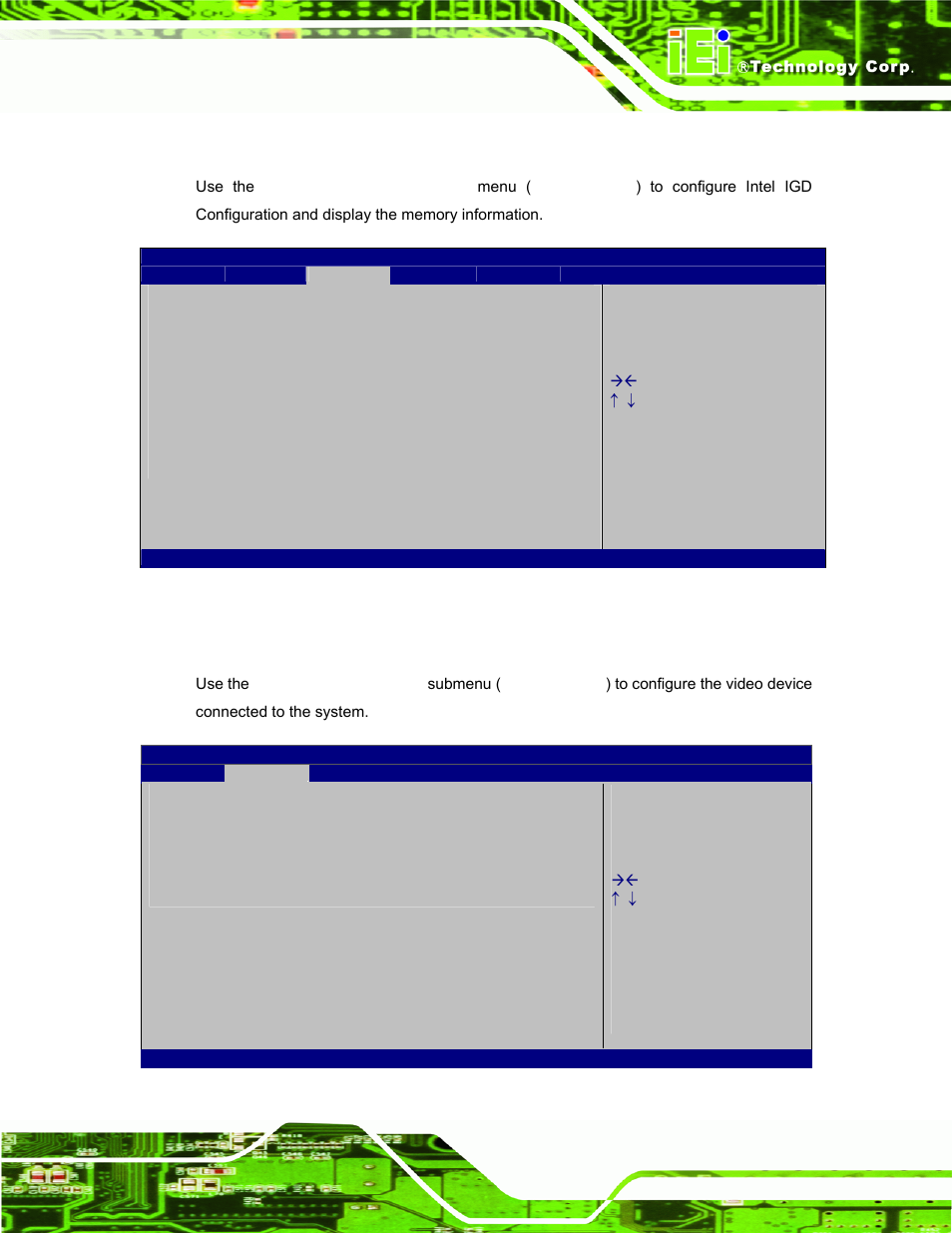 1 host bridge configuration, 1 intel igd configuration | IEI Integration PPC-37xxA-N26 v1.00 User Manual | Page 99 / 203
