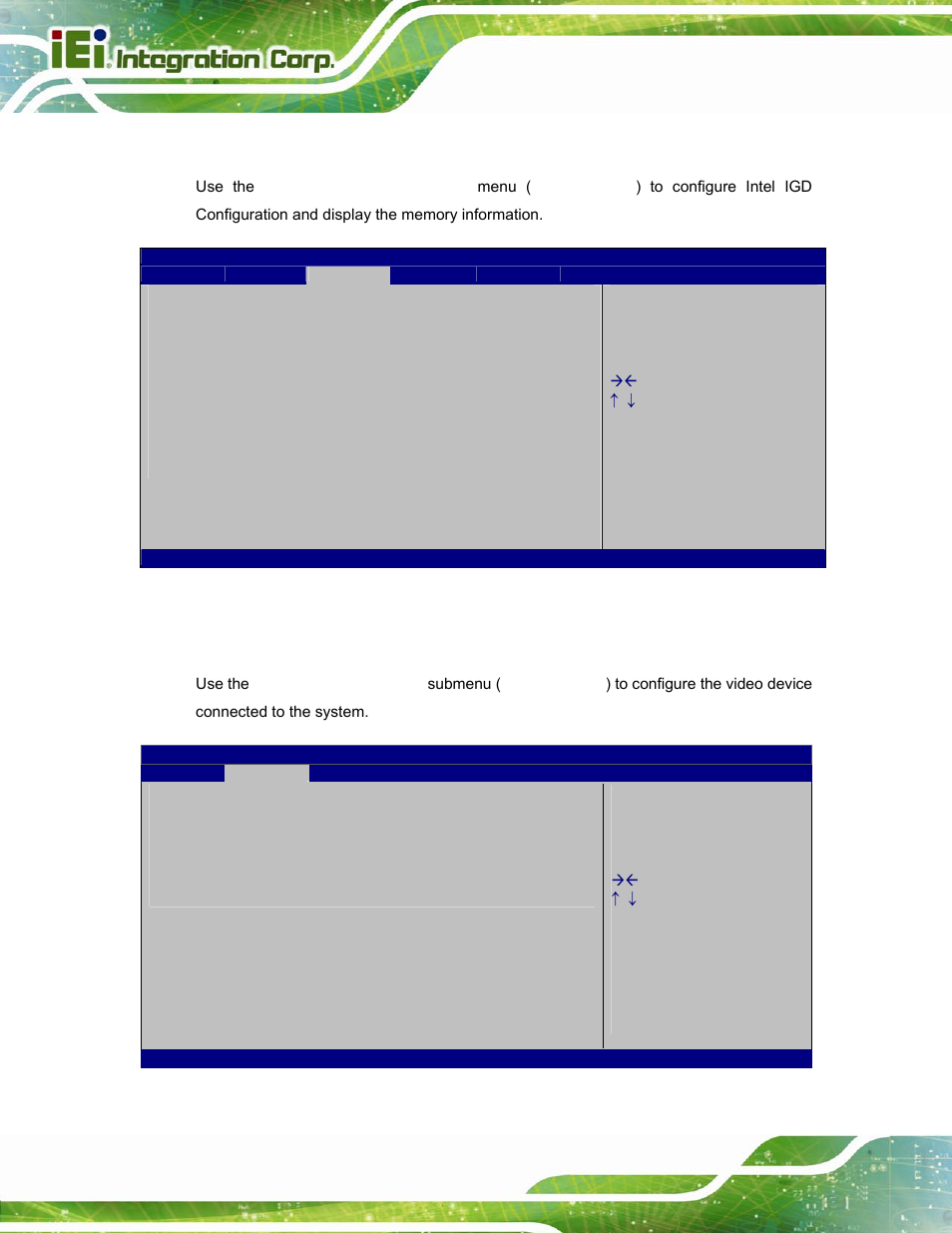 1 host bridge configuration, 1 intel igd configuration, Figure 3-41 | Led description, Led des | IEI Integration PPC-37xxA-N26 v1.10 User Manual | Page 100 / 200