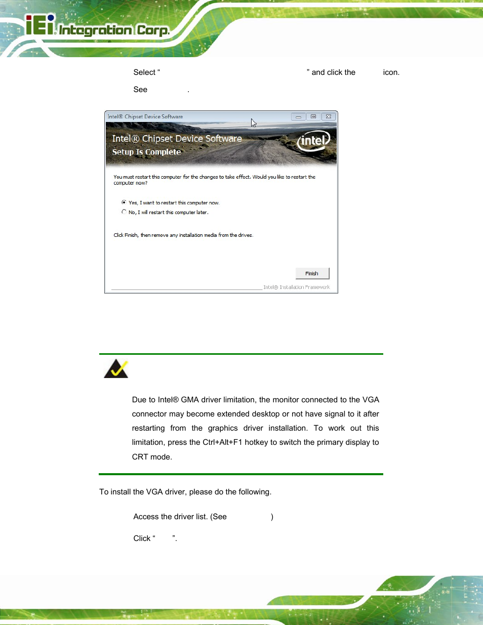 4 vga driver installation, River, Nstallation | IEI Integration PPC-37xxA-N26 v1.10 User Manual | Page 112 / 200