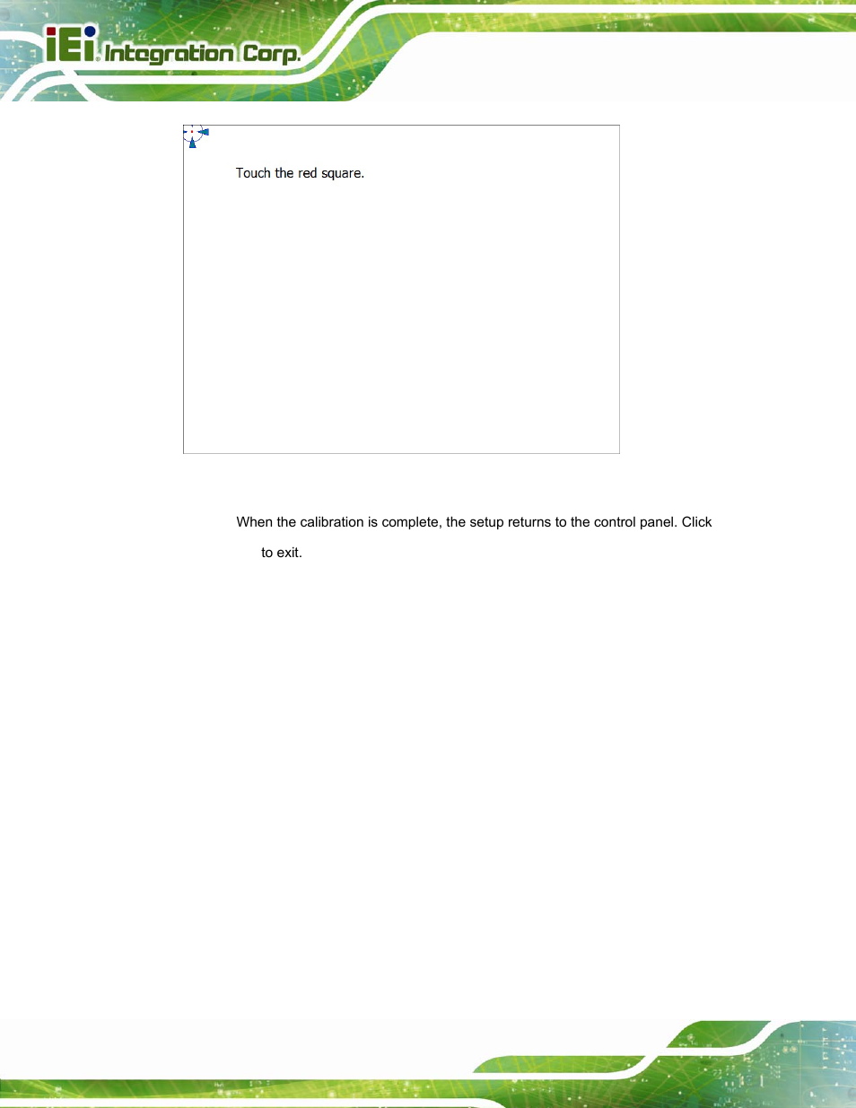 Figure 6-38: calibration window | IEI Integration PPC-37xxA-N26 v1.10 User Manual | Page 132 / 200