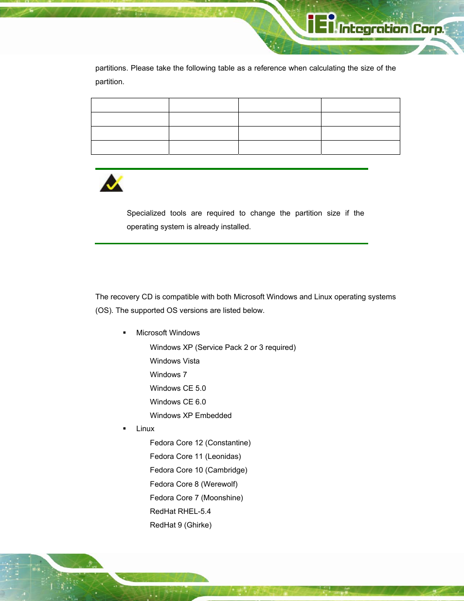 B.1.2 supported operating system | IEI Integration PPC-37xxA-N26 v1.10 User Manual | Page 151 / 200