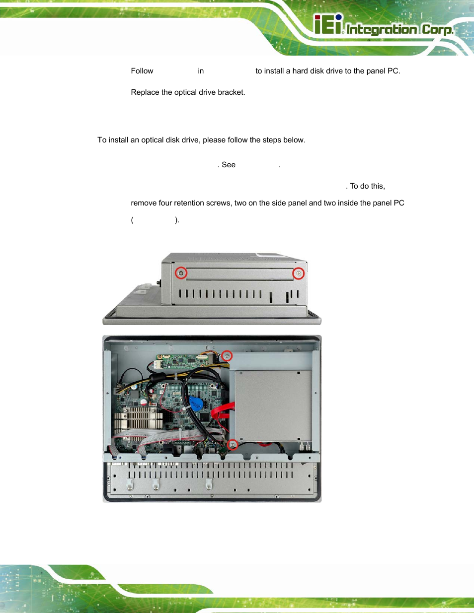 Ptical, Rive, Nstallation | Ppc-3712a-n26 | IEI Integration PPC-37xxA-N26 v1.10 User Manual | Page 49 / 200