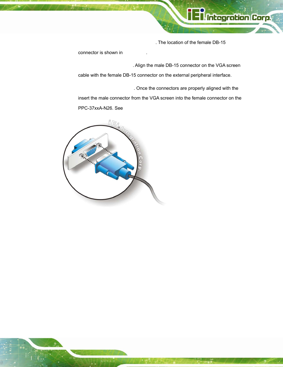 Figure 3-46: vga connector | IEI Integration PPC-37xxA-N26 v1.10 User Manual | Page 71 / 200