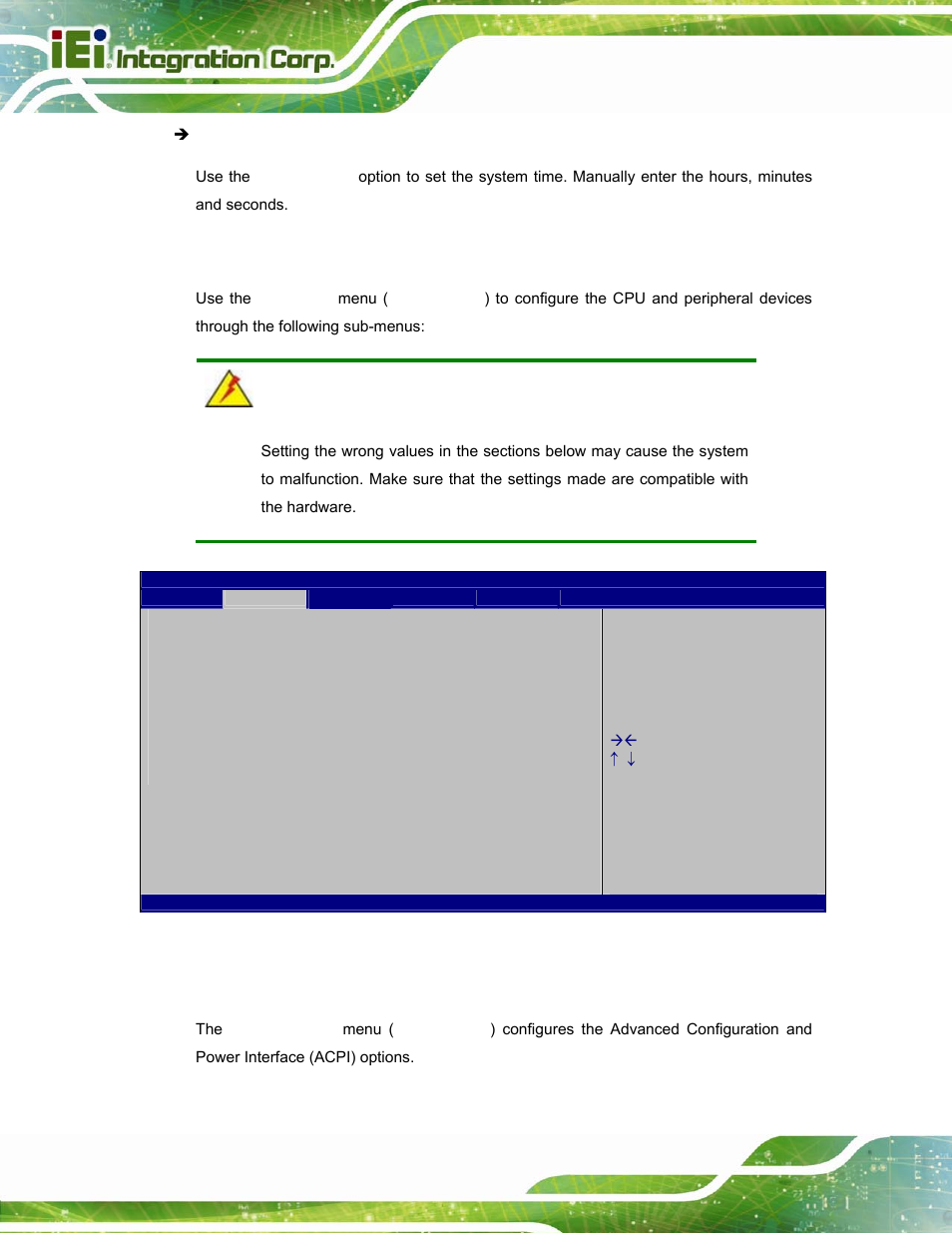 3 advanced, 1 acpi settings, Dvanced | IEI Integration PPC-37xxA-N26 v1.10 User Manual | Page 80 / 200