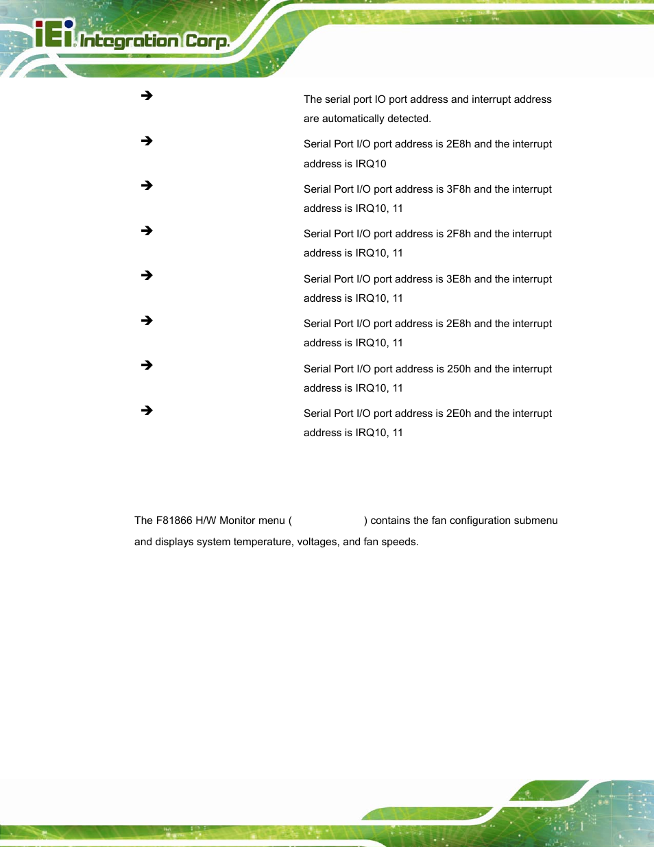 7 f81866 h/w monitor | IEI Integration PPC-37xxA-N26 v1.10 User Manual | Page 92 / 200