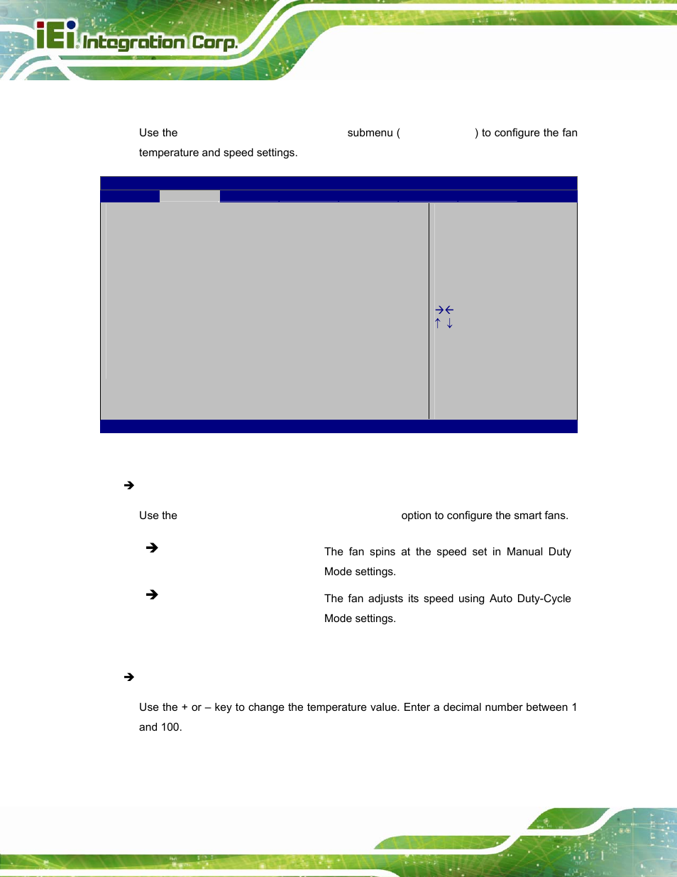 1 smart fan mode configuration | IEI Integration PPC-37xxA-N26 v1.10 User Manual | Page 94 / 200