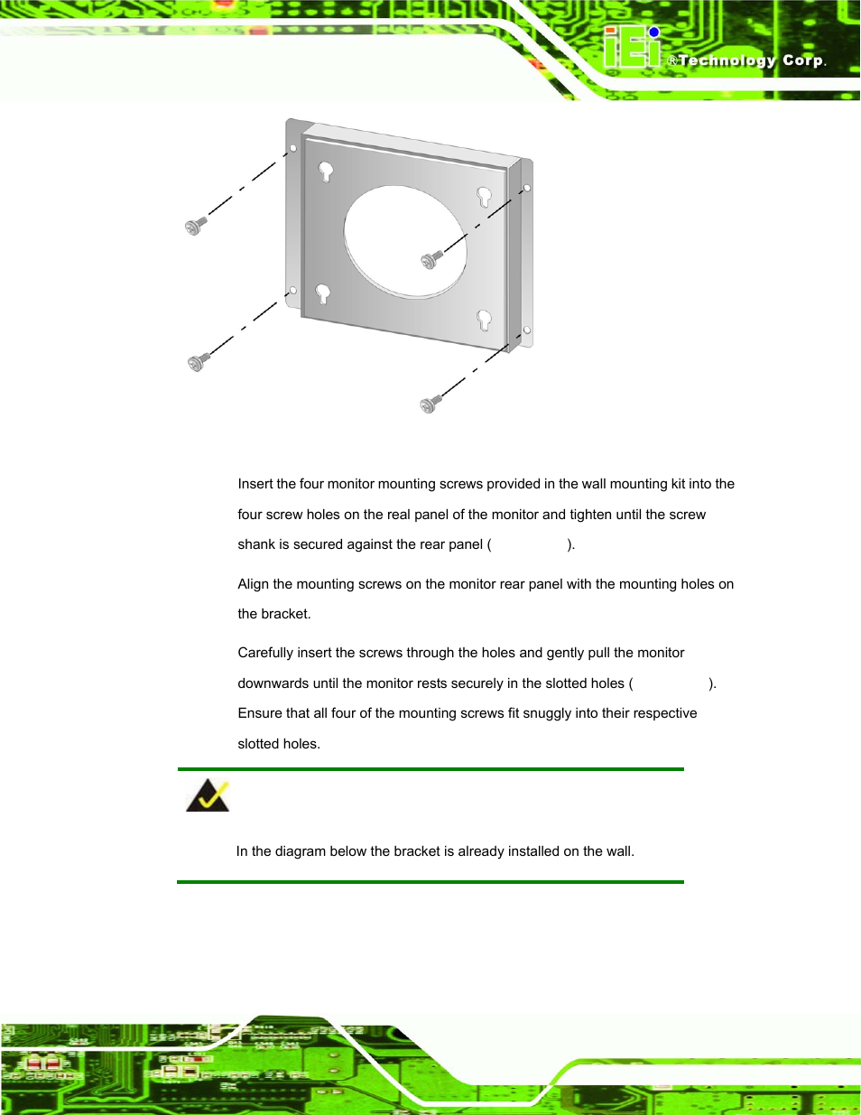 Figure 4-20: wall-mounting bracket | IEI Integration PPC-37xx-N270 v1.01 User Manual | Page 67 / 165