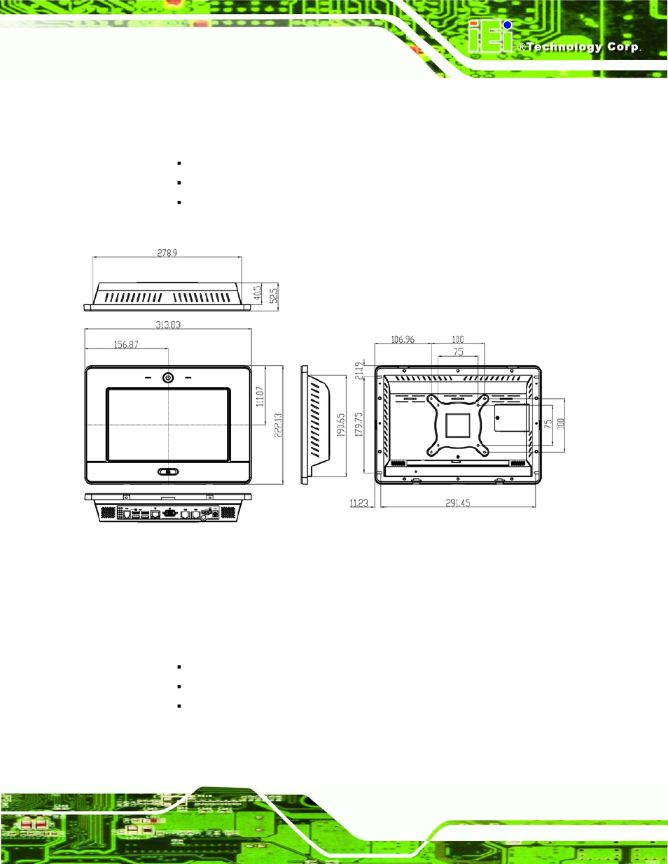 2 afl-w410a-n270 dimensions, 3 afl-412a-n270 dimensions, Figure 2-2: afl-w410a-n270 dimensions (mm) | IEI Integration AFL-4 series-N270 v1.05 User Manual | Page 27 / 165