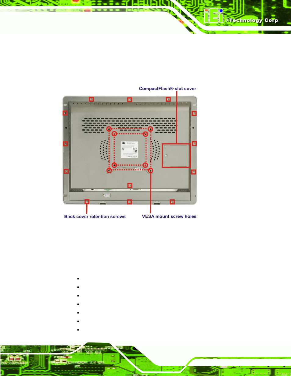2 rear panel, 3 i/o interface panel, Figure 1-3: afl-4 series-n270 rear view | IEI Integration AFL-4 series-N270 v2.11 User Manual | Page 19 / 168