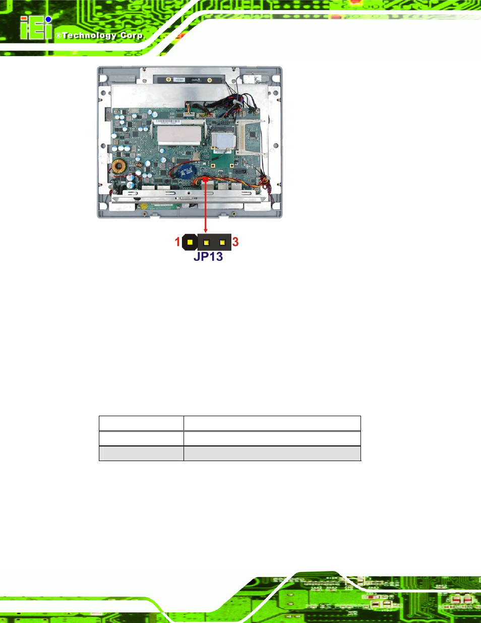 10 mcu lcd type select jumper, Figure 4-12: mcu lcd panel select jumper location, Table 4-10: mcu lcd type jumper settings | IEI Integration AFL-4 series-N270 v2.11 User Manual | Page 58 / 168