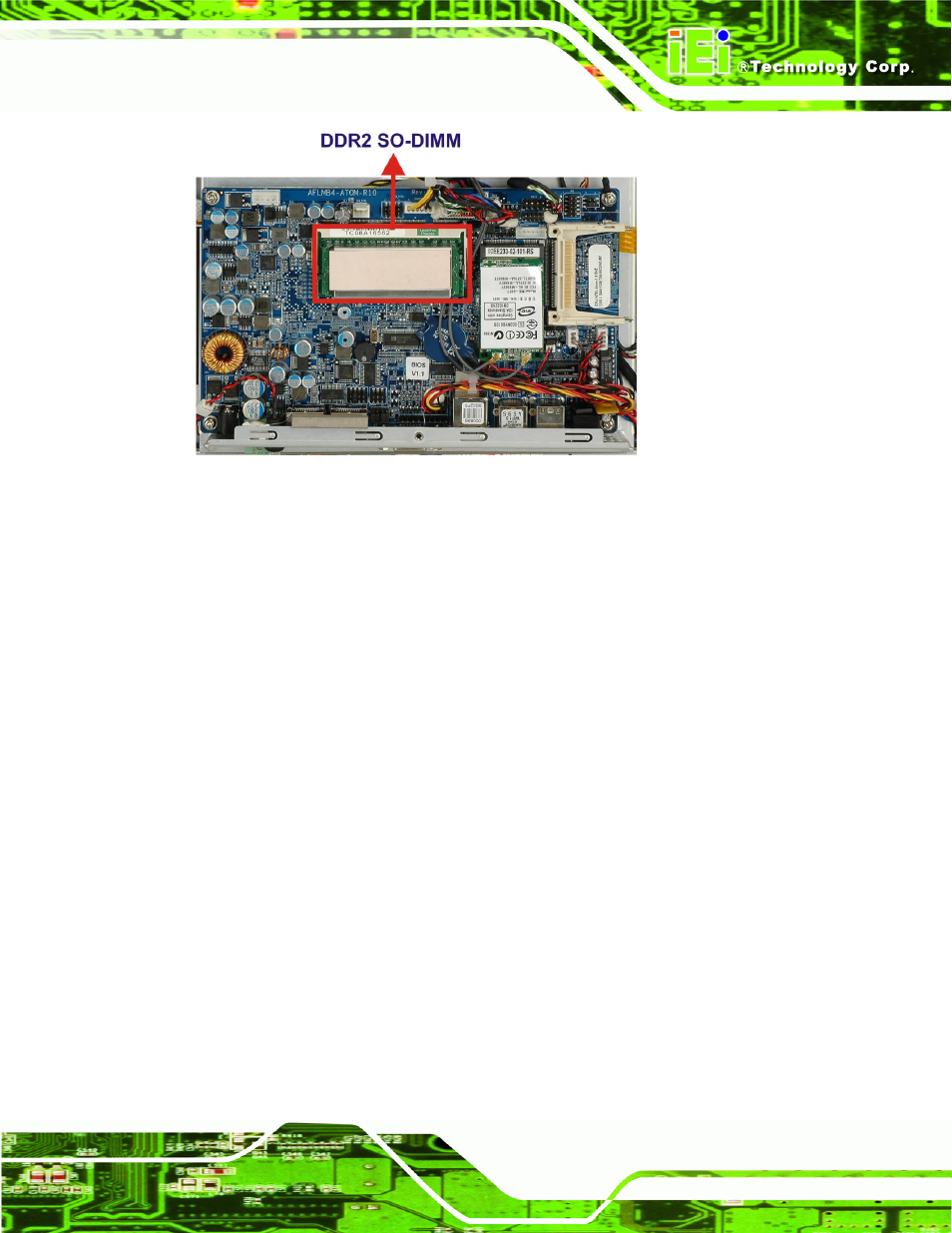 Figure 5-2: afl-412a-n270 so-dimm socket location | IEI Integration AFL-4 series-N270 v2.11 User Manual | Page 79 / 168