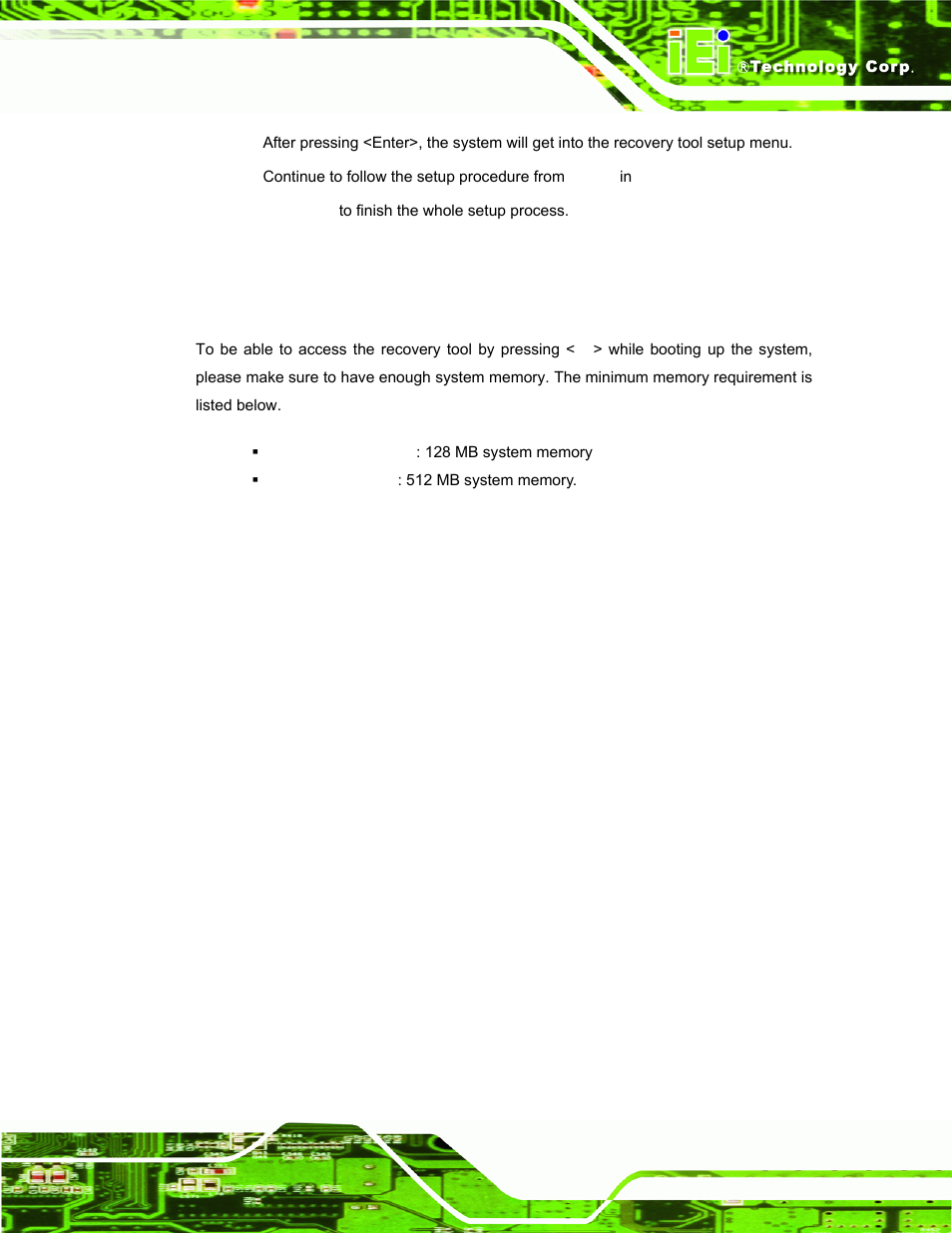 C.5.2 system memory requirement | IEI Integration AFL-W19A_W19B_17D_W15A-GM45 v2.10 User Manual | Page 127 / 138