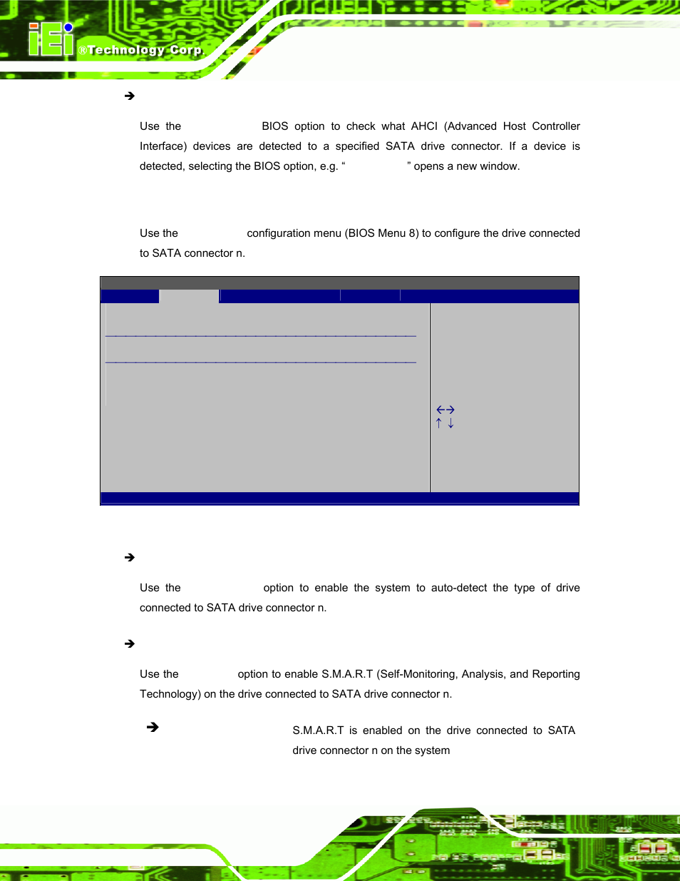 1 ahci port n, Bios menu 8: ahci port n configuration menu | IEI Integration AFL-W19A_W19B_17D_W15A-GM45 v2.10 User Manual | Page 56 / 138