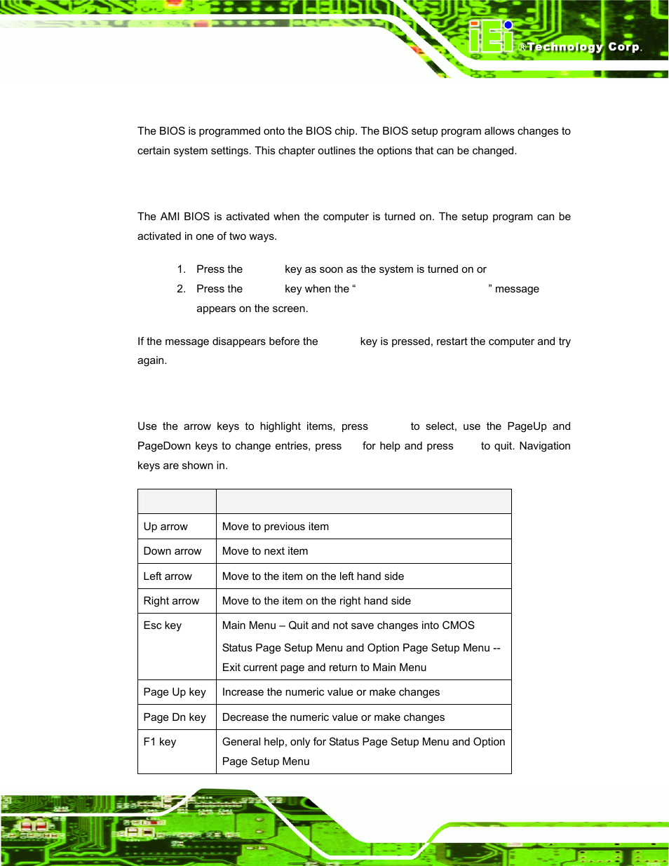 1 introduction, 1 starting setup, 2 using setup | Ntroduction | IEI Integration AFL-W19A_W19B_17D_W15A-GM45 v1.06 User Manual | Page 41 / 138