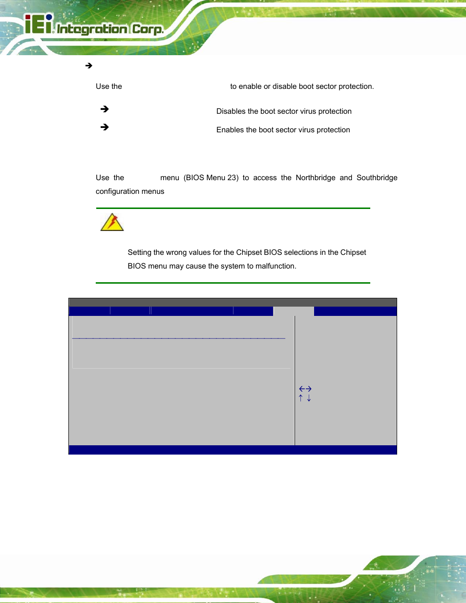 7 chipset, Hipset, Bios menu 23: chipset | IEI Integration AFL-W15A_17D-GM45 v3.00 User Manual | Page 77 / 148